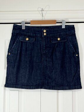 Vintage Juicy Couture Denim Mini Skirt Gold Buttons